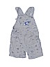 Carter's 100% Cotton Gray Overall Shorts 9-12 MO / 12 MO - photo 1