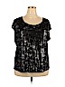 Jennifer Lopez 100% Rayon Black Short Sleeve T-Shirt Size 2X - photo 1