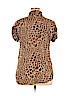 Assorted Brands 100% Polyester Tan Short Sleeve Blouse Size XL - photo 2