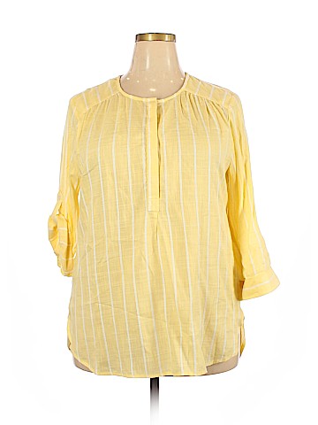 Nine West 3/4 Sleeve Button-Down Shirt (view 1)