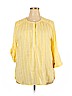 Nine West Yellow 3/4 Sleeve Button-Down Shirt Size XXL - photo 1