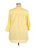 Nine West Yellow 3/4 Sleeve Button-Down Shirt Size XXL - photo 2