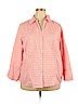 Zac & Rachel Pink 3/4 Sleeve Button-Down Shirt Size 3X - photo 1