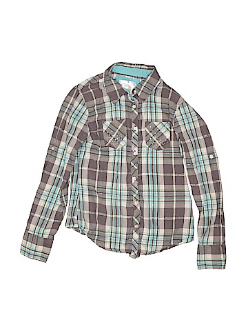 Justice Long Sleeve Button-Down Shirt (view 1)