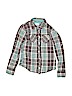 Justice Plaid Gray Long Sleeve Button-Down Shirt Size 12 - photo 1