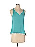 Double Zero 100% Rayon Blue Sleeveless Blouse Size S - photo 1