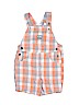 Calvin Klein Checkered-gingham Orange Overall Shorts 12-18 MO / 18 MO - photo 1