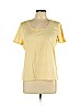 Ellen Tracy Yellow Short Sleeve Silk Top Size L - photo 1