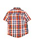 Wrangler Jeans Co Checkered-gingham Orange Short Sleeve Button-Down Shirt Size 6 - 7 - photo 2