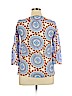 Calypso St. Barth Blue 3/4 Sleeve Blouse Size L - photo 2