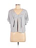 Wildfox 100% Rayon Gray Short Sleeve Blouse Size M - photo 1