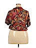 Michele Leslie of California 100% Rayon Tan Short Sleeve Button-Down Shirt Size 2X - photo 2