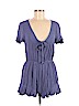 Charlotte Russe 100% Rayon Blue Romper Size M - photo 1