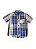 Hawk Plaid Blue Short Sleeve Button-Down Shirt Size 5 - 6 - photo 1