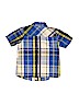 Hawk Plaid Blue Short Sleeve Button-Down Shirt Size 5 - 6 - photo 2