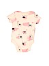 Assorted Brands 100% Cotton Print Pink Short Sleeve Onesie Size 0-3 mo - photo 2