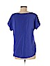Amanda Uprichard 100% Silk Blue Short Sleeve Silk Top Size M - photo 2