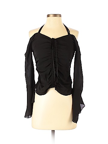 Cinq à Sept Long Sleeve Silk Top (view 1)