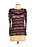 Lily White Burgundy Long Sleeve Top Size M - photo 1