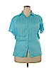 Uniti Casuals Blue Short Sleeve Button-Down Shirt Size 2X - photo 1