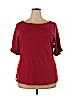 Karen Scott 100% Cotton Red Short Sleeve Top Size 2X - photo 1