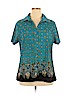 Apt. 9 Blue Short Sleeve Blouse Size 1X - photo 1