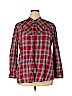 Old Navy 100% Cotton Red Long Sleeve Button-Down Shirt Size XXL - photo 1