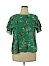 Xhilaration Green Short Sleeve Blouse Size XL - photo 1