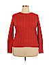 Lands' End 100% Cotton Orange Pullover Sweater Size 18 - photo 1