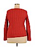 Lands' End 100% Cotton Orange Pullover Sweater Size 18 - photo 2
