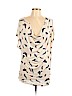 H&M 100% Viscose Ivory Short Sleeve Top Size L - photo 1