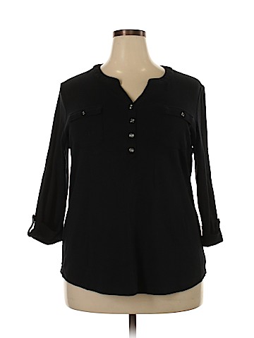 Karen Scott 3/4 Sleeve Top (view 1)