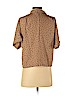 Lush 100% Polyester Tan Short Sleeve Blouse Size S - photo 2