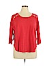 Betsey Johnson Performance Red 3/4 Sleeve T-Shirt Size XL - photo 1