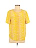 Equipment 100% Silk Yellow Short Sleeve Silk Top Size M - photo 1