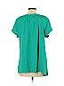 Ann Taylor LOFT 100% Polyester Teal Short Sleeve Blouse Size L - photo 2
