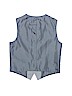 The Children's Place 100% Polyester Solid Gray Tuxedo Vest Size 10 - 12 - photo 2