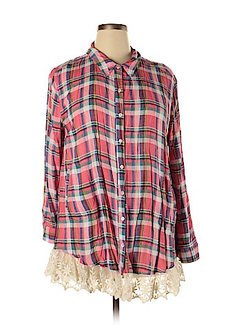 Umgee Long Sleeve Button-Down Shirt (view 1)