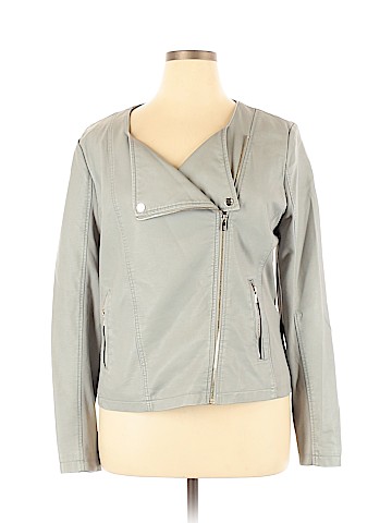 Black Rivet Faux Leather Jacket (view 1)