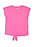 The Children's Place 100% Cotton Solid Pink Short Sleeve Top Size 7 - 8 - photo 1
