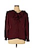 Christie & Jill 100% Polyester Burgundy Long Sleeve Blouse Size 16 - photo 1