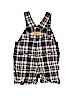 Janie and Jack 100% Cotton Plaid Blue Overall Shorts Size 3-6 mo - photo 2