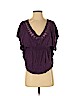 American Eagle Outfitters 100% Viscose Purple Short Sleeve Blouse Size S (petite) - photo 1