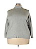Lands' End 100% Supima Cotton Gray Turtleneck Sweater Size 3X - photo 1