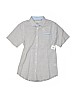 Sovereign Code 100% Cotton Stripes Gray Short Sleeve Button-Down Shirt Size M (youth) - photo 1