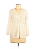 Lucky Brand 100% Rayon Ivory Long Sleeve Top Size XS - photo 1