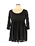 Assorted Brands Black 3/4 Sleeve Top Size 1X - photo 1