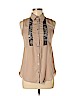Monteau 100% Polyester Tan Sleeveless Blouse Size M - photo 1