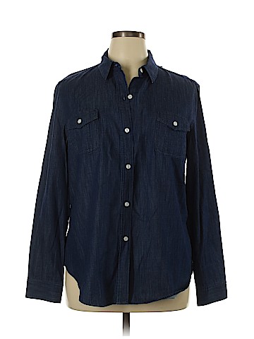 Jones New York Signature Long Sleeve Button-Down Shirt (view 1)