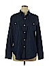 Jones New York Signature 100% Cotton Blue Long Sleeve Button-Down Shirt Size XL - photo 1